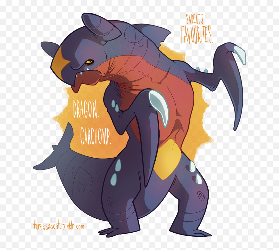 Download Hd Favourites - Garchomp Sad Garchomp Transparent Emoji,:gar: Emoji