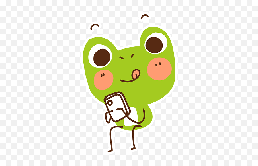 Frog By Brad Armstrong - Sticker Maker For Whatsapp Emoji,Sleepy Frog Text Emoji