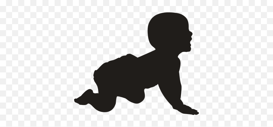 Baby Icons Baby Illustrations - Silhouette Baby Crawling Clipart Emoji,Baby Crawling Emoji