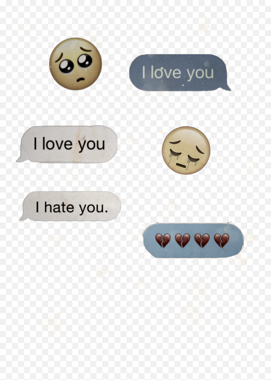 I I Hate You I Love You I Header Sticker By Hannadk9 - Dot Emoji,Love You Emoticon