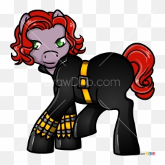 How To Draw Black Widow My Superhero Pony - Fictional Character Emoji,Black Widow Emoji