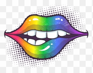Lips Clipart Zipped Lips Zipped - Pop Art Pink Lips Emoji,Zipped Mouth Emoji