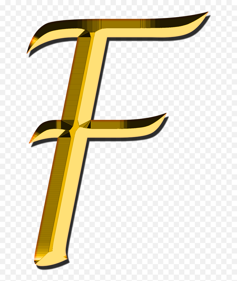 F F Letters Letras Picsart Gold Sticker By Valladluly - F Capital Letter Emoji,Letter F Emoji