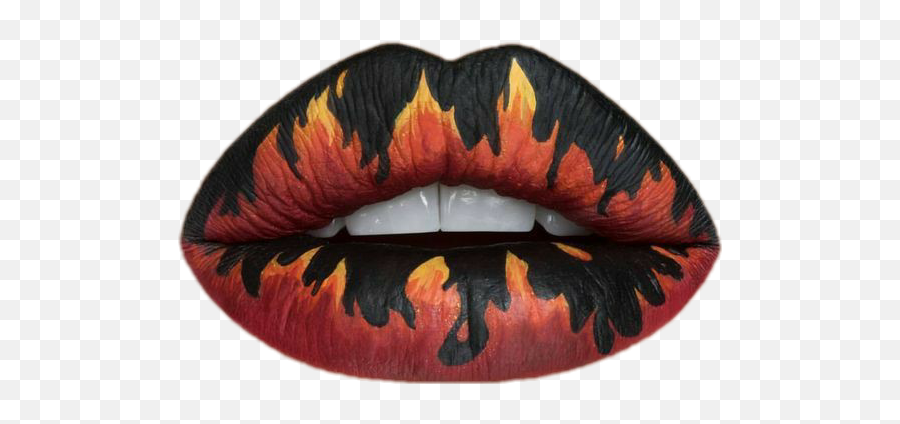 Lipart Flames Flame Lip Sticker - Fire Lips Emoji,Hot Lips Emoji