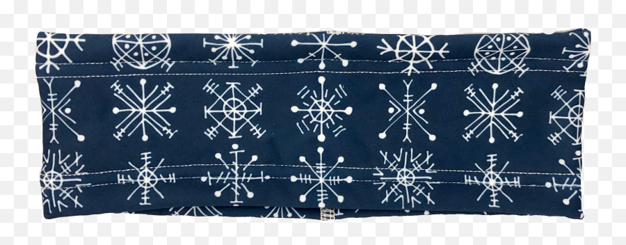 Navy Snowflake Fleece Headband - Decorative Emoji,Custom Snowflake Emojis