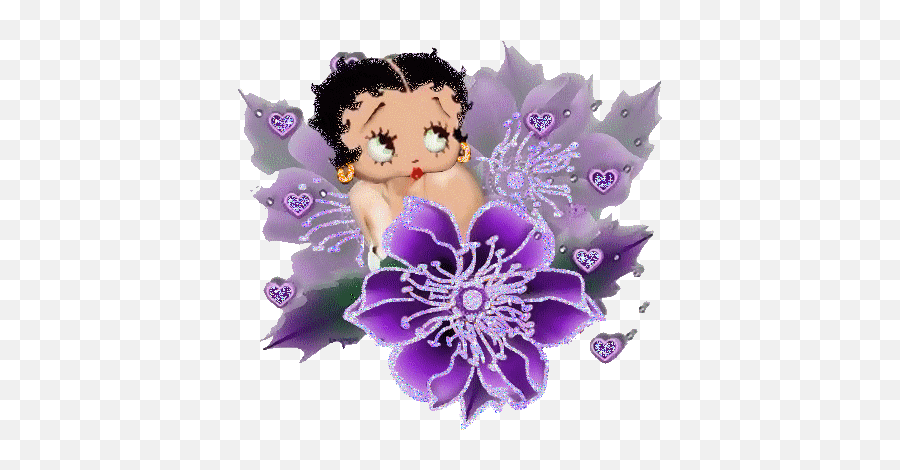Betty Boop 02 - Betty Boop Com Flor Emoji,Emoticons Da Betty Boop