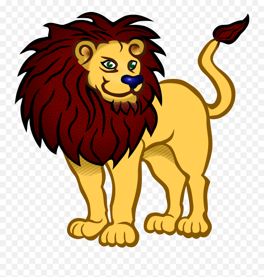 Lion - Coloured Picture Of Lion Emoji,Once Upon A Time Pacman Emoticon