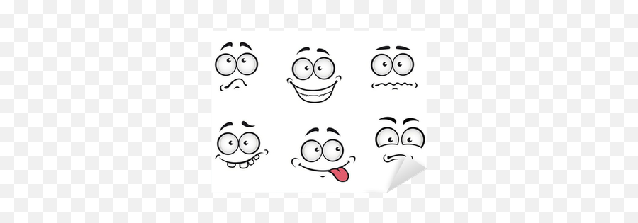 Cartoon Emotions Faces Sticker U2022 Pixers - We Live To Change Cartoon Surprised Face Drawing Emoji,Emotions With Eyebrows