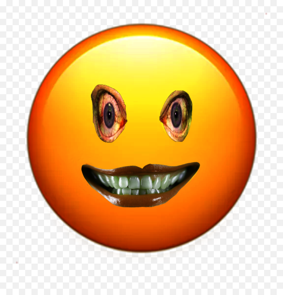Cursed Emoji Smile Sticker By Aleiseisugly - Wide Grin,Smiling Wide Eye Emoticon Text