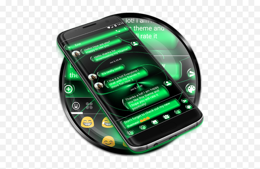 Sms Messages Spheres Green Apk Download - Technology Applications Emoji,Go Sms Pro Emojis Minions