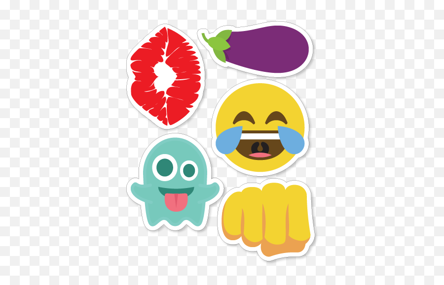 Emoji Sticker Set 2 - Happy,Fist Bump Emoticon