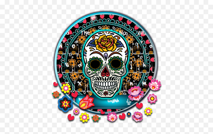 Sugar Skull Keyboard Theme - Decorative Emoji,Sugar Skull Emoji