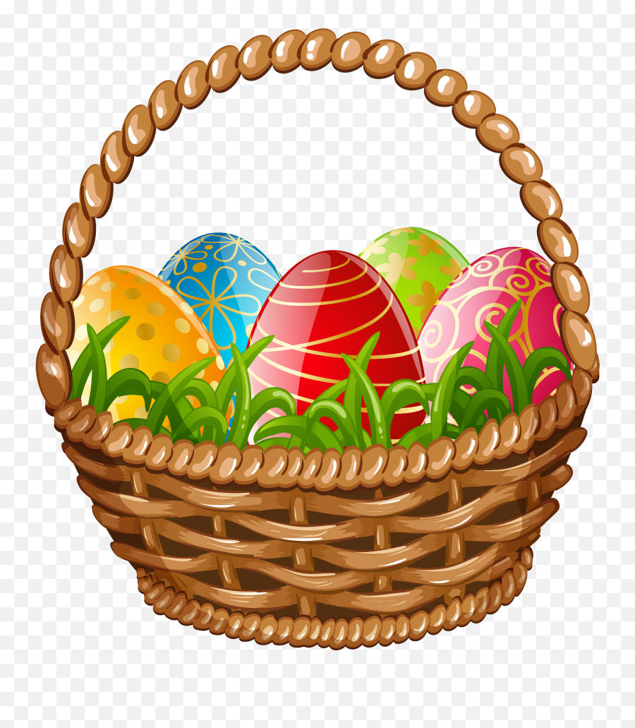 Easter Egg Basket Png Clip Art Image Emoji,Easter Basket Emoji