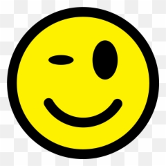 Smileywinkemoticonhappyface - Free Image From Needpixcom Smilie Vector Emoji,Winking Emoji