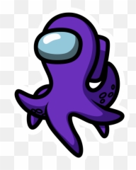 Among Us Octopus Sticker In 2021 Yoda Sticker Stickers Emoji,Mandalorian Helmet Emoji