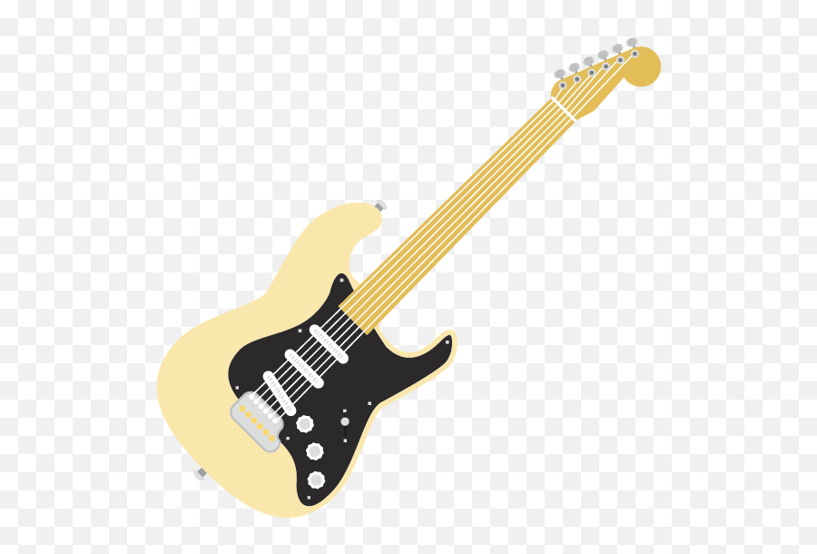 Download Electric Stratocaster Fender Cartoon Guitar Emoji,Music Instrument Emoticon