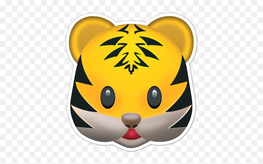 Sticker Emoticon Tiger Face - Emoji De Tigre,Headache Emoji