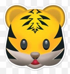 Sticker Emoticon Tiger Face - Emoji De Tigre,Headache Emoji
