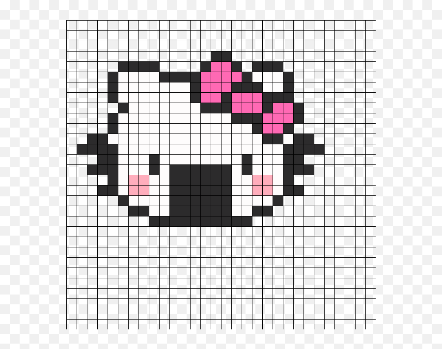 Onigiri Kandi Patterns - Easy Pixel Hello Kitty Emoji,Riceball Emoji