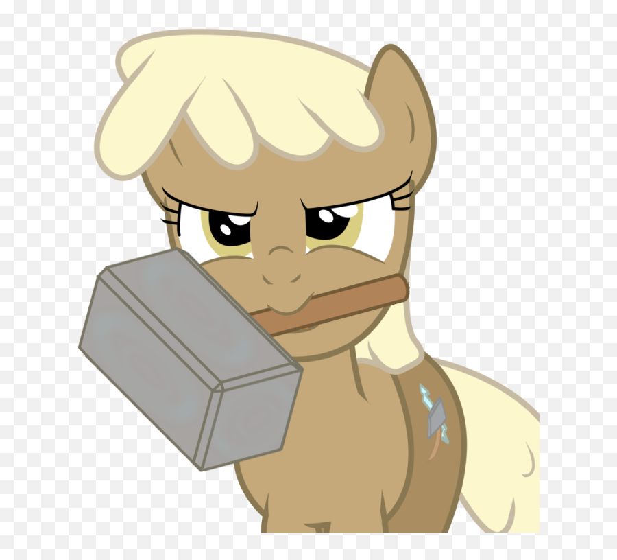 The Mare With The Mjölnir Cutie Mark - Mjolnir Mlp Emoji,Mjolnir Emoji