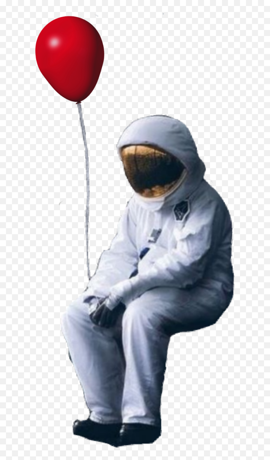 Astronaut Red Balloon Sticker By - Astronaut Sitting Png Emoji,Red Ballon Emoji