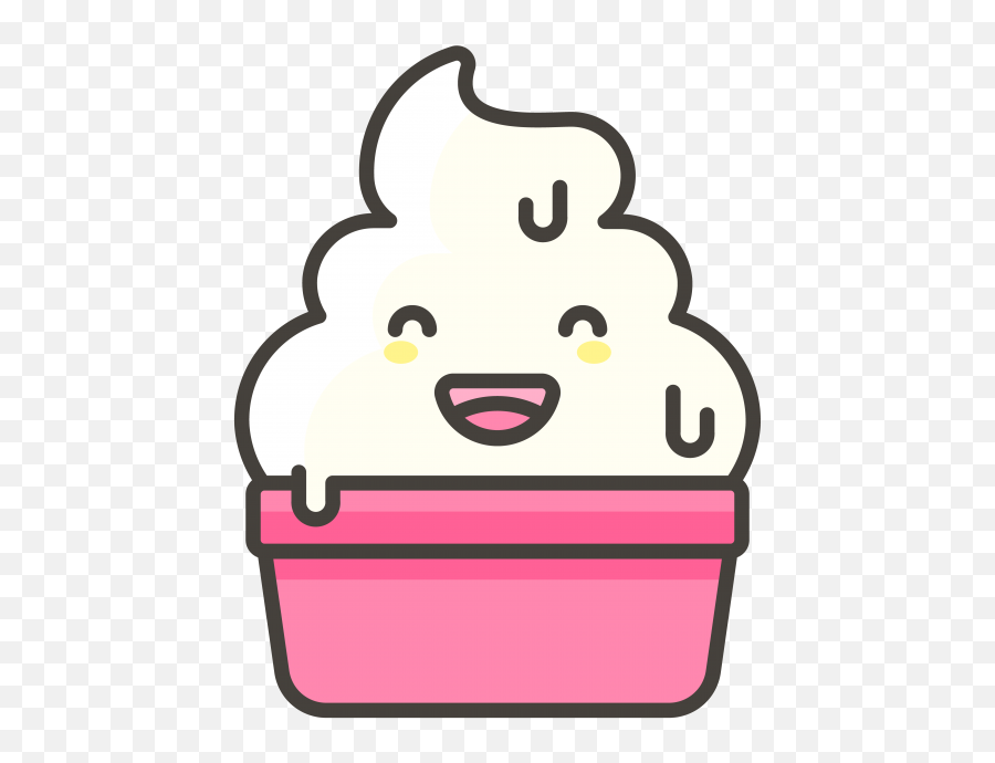 Soft Ice Cream Emoji Icon - Icon Lucu Clipart Full Size Ice Cream Lucu Kartun,Chocolate Ice Cream Emoji
