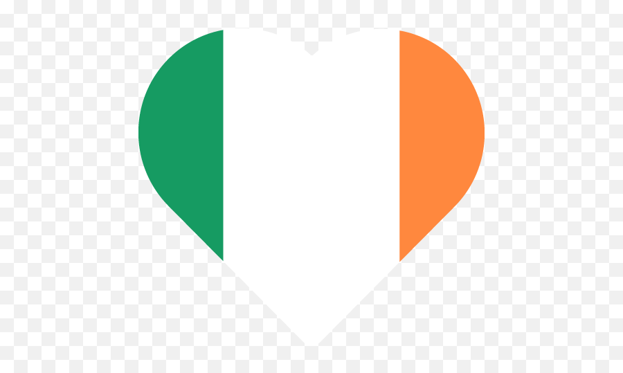 Vector Country Flag Of Ireland - Ireland Flag Heart Png Emoji,Irish Flag Emoticon