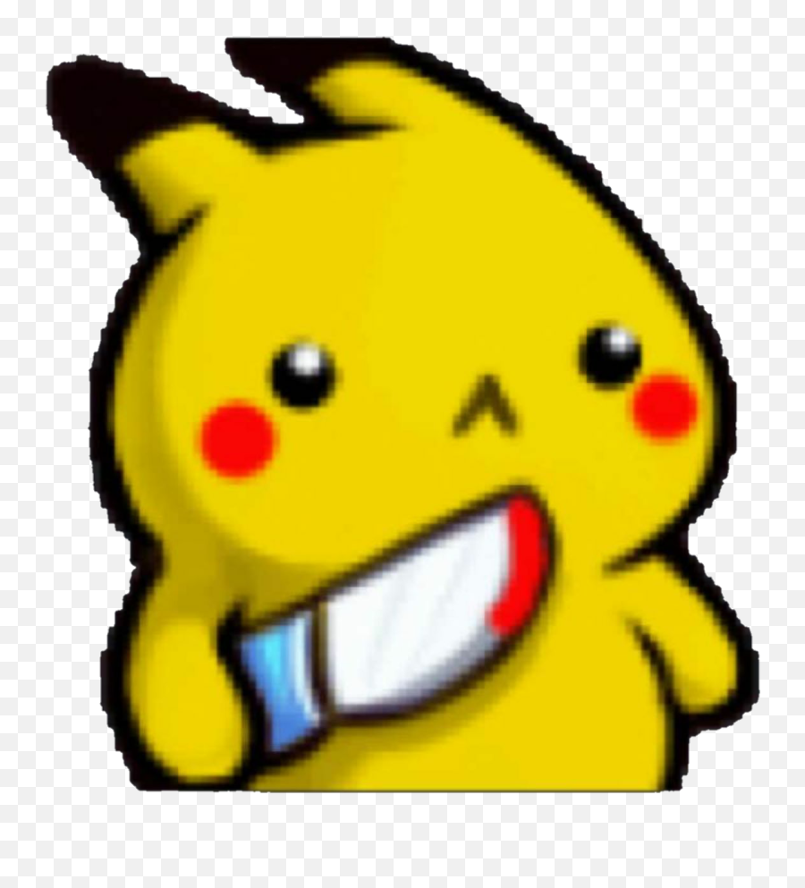 Pichaku - Pikachu With Knife Gif Emoji,Fangirl Emoticon