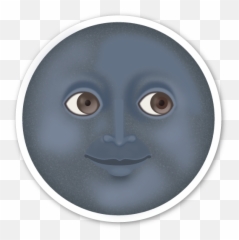 New Moon With Face - Find Us On Facebook Logo For Business Cards Emoji,Stone Face Emoji