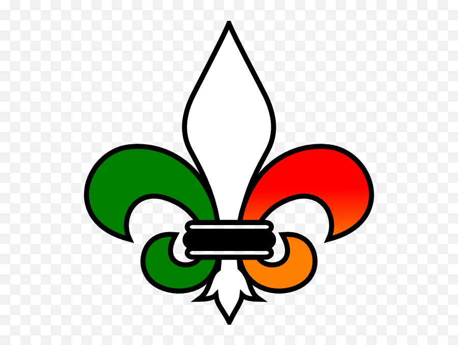 Irish Italian Clip Art At Vector Clip - Fleur De Lis Clip Art Emoji,Italian Flag Emoji
