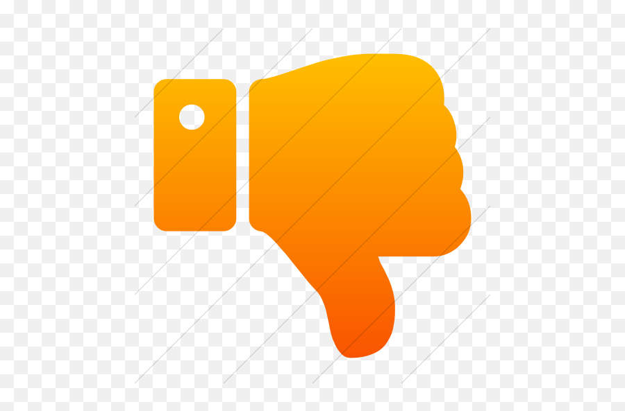 Iconsetc Simple Orange Gradient Bootstrap Font Awesome - Orange Thumbs Down Icon Emoji,Thumb Down Emoticon On Fb
