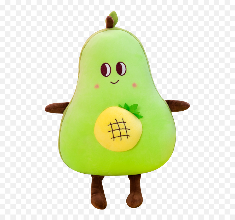 Kidu0027s Plush Toy Creative Cute Avocado Shaped Soft Toy - Happy Emoji,Emoticon Plush Pillow