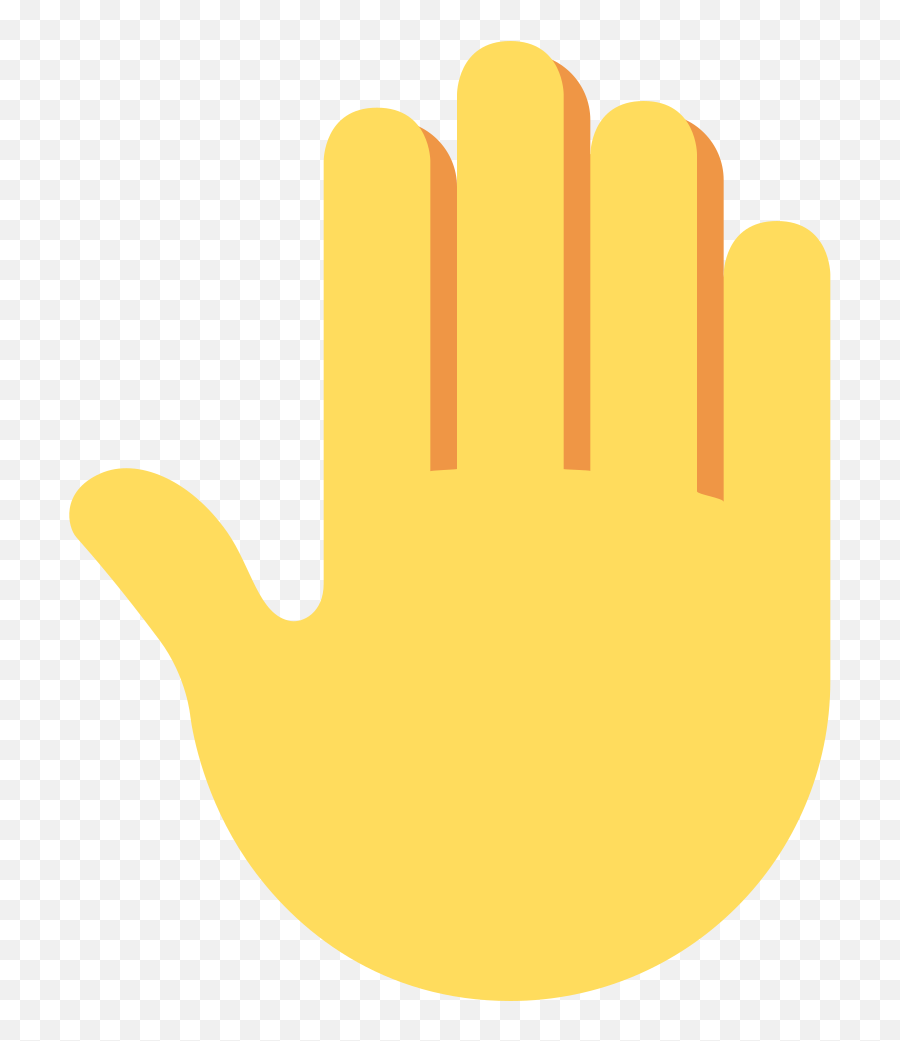34 Hand Emojis To Help Talking With Our Hands Virtually - Raised Back Of Hand Emoji,I'm Right Here Emoticon