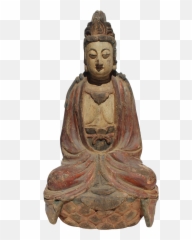 Vintage Handcrafted Chinese Distressed Finish Wood - Religious Item Emoji,Sculpture Distress Emotion