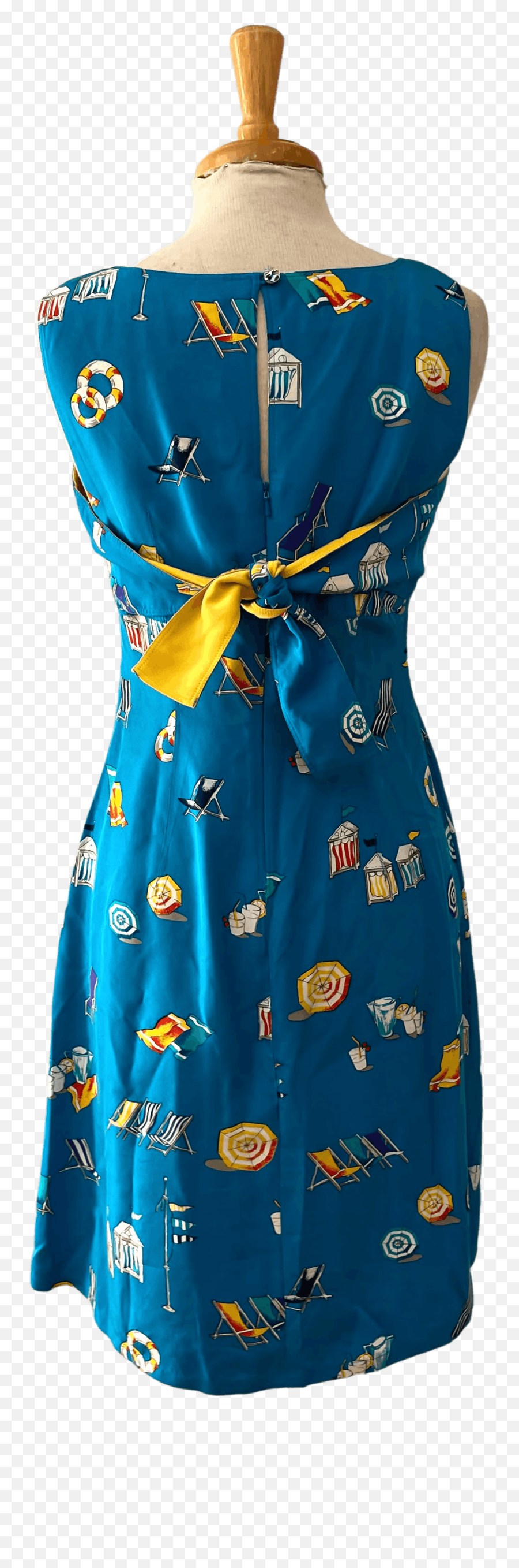Print Sleeveless Tie Back Dress - Basic Dress Emoji,Emoji Dress Nicole Arbor