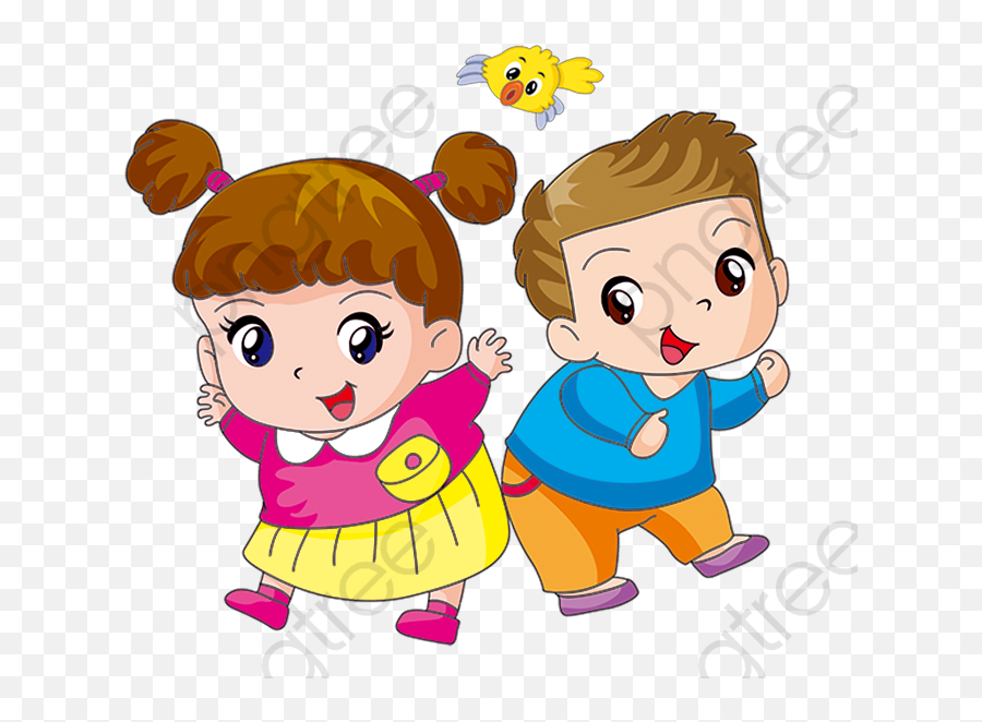 Transparent Happy Girl Png - Boy And Girl Cartoon Png Clipart Cartoon Boy And Girl Emoji,Boy And Girl Emoji