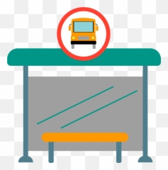 Bus Stop Clipart - Empty Emoji,Stop Sign And Rain Emoji