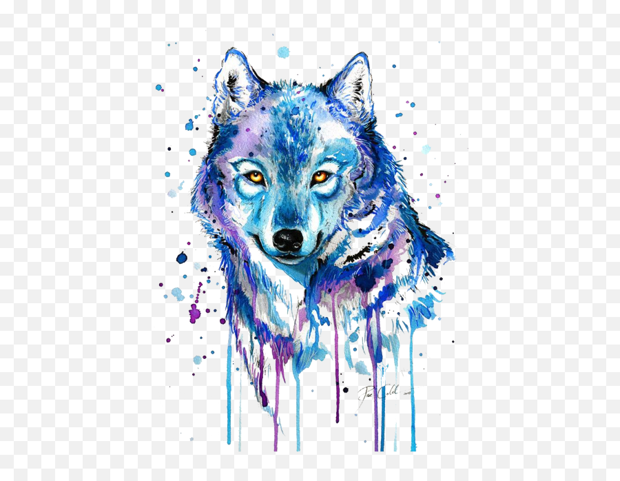 Spirit Animal Wolf In 2020 Abstract Wolf Watercolor Wolf - Lobo Watercolor Tattoo Emoji,Howling Wolf Emoji