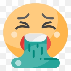Vomiting - Happy Emoji,Emoticon Vomiting Face