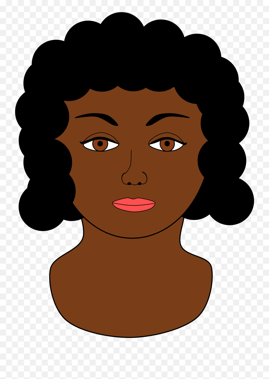 Black Woman Face Clipart - Face Black Clip Art Woman Emoji,Clip Art Emotions African American