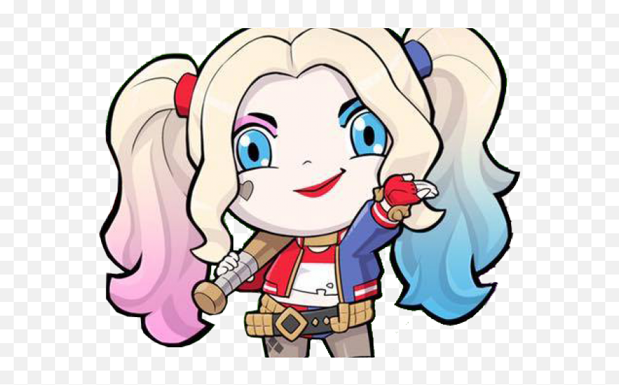 Suicide Squad Harley Quinn Chibi Png - Harley Quinn Poster Cute Emoji,Suicidé Squad Emojis