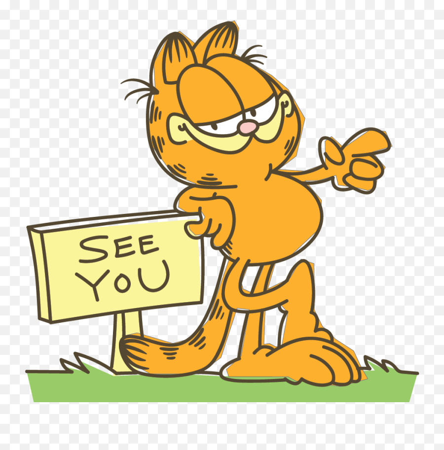 Garfield Line Stickers Emoji,Pookie Garfield Emoji