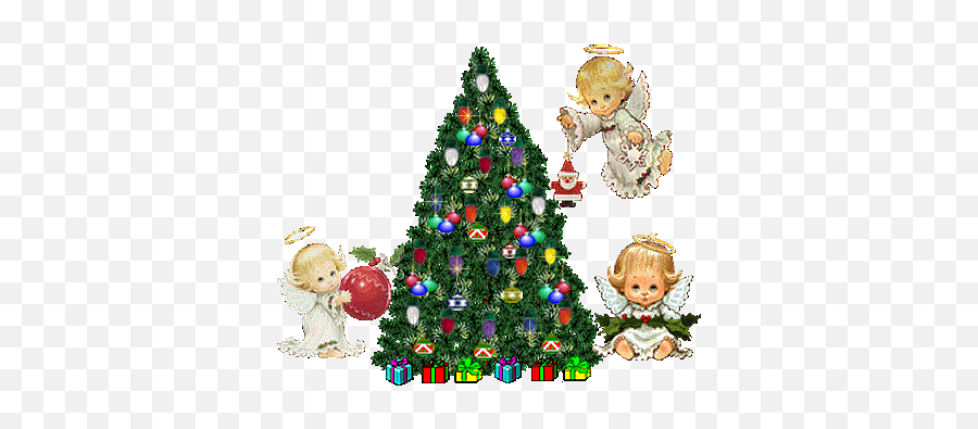 Christmas Trees Graphic Animated Gif - Graphics Christmas Emoji,Animated Christmas Emoticon