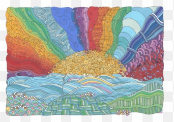 7 Aspects Of Consciousness U2014 Zenful Day U2014 Upgrade Your Zen - Zentangle Sun In Color Emoji,Emotion Painting