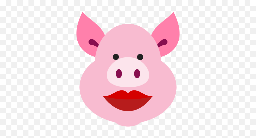 Pig With Lipstick Icons Emoji,Pig Emoji