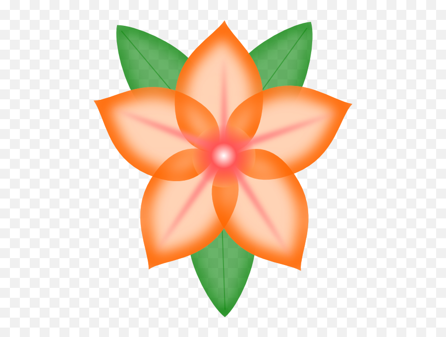 Orange Flower Clip Art At Clkercom - Vector Clip Art Online Emoji,Orange Flower Emoji