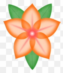 Orange Flower Clip Art At Clkercom - Vector Clip Art Online Emoji,Orange Flower Emoji