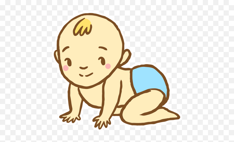 Small Kids Baby Boy Girl Sticker - Baby Crawling Emoji,Baby Crawling Emoji