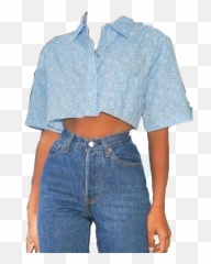Outfit Aesthetic Vintage Png Sticker By Kyraadavidson - Short Sleeve Emoji,Blue Emoji Outfit