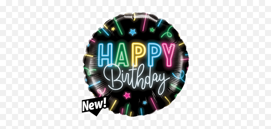 Happy Birthday Neon Glow - Event Emoji,Birthday Emoticons Text